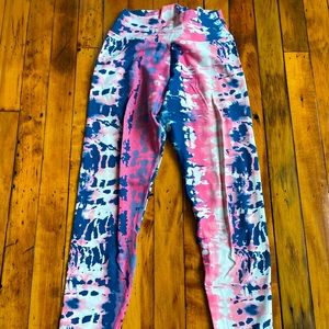 Liquido Active high-waisted, tye-dye leggings